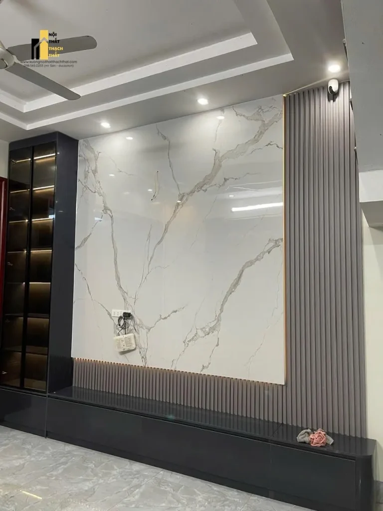 vách tivi phòng khách - vách tivi đẹp hiện đại